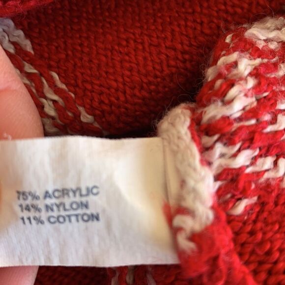 Gap Red Sweater Fair Isle Christmas Winter turtleneck Warm kids 5-6 - Picture 5 of 6